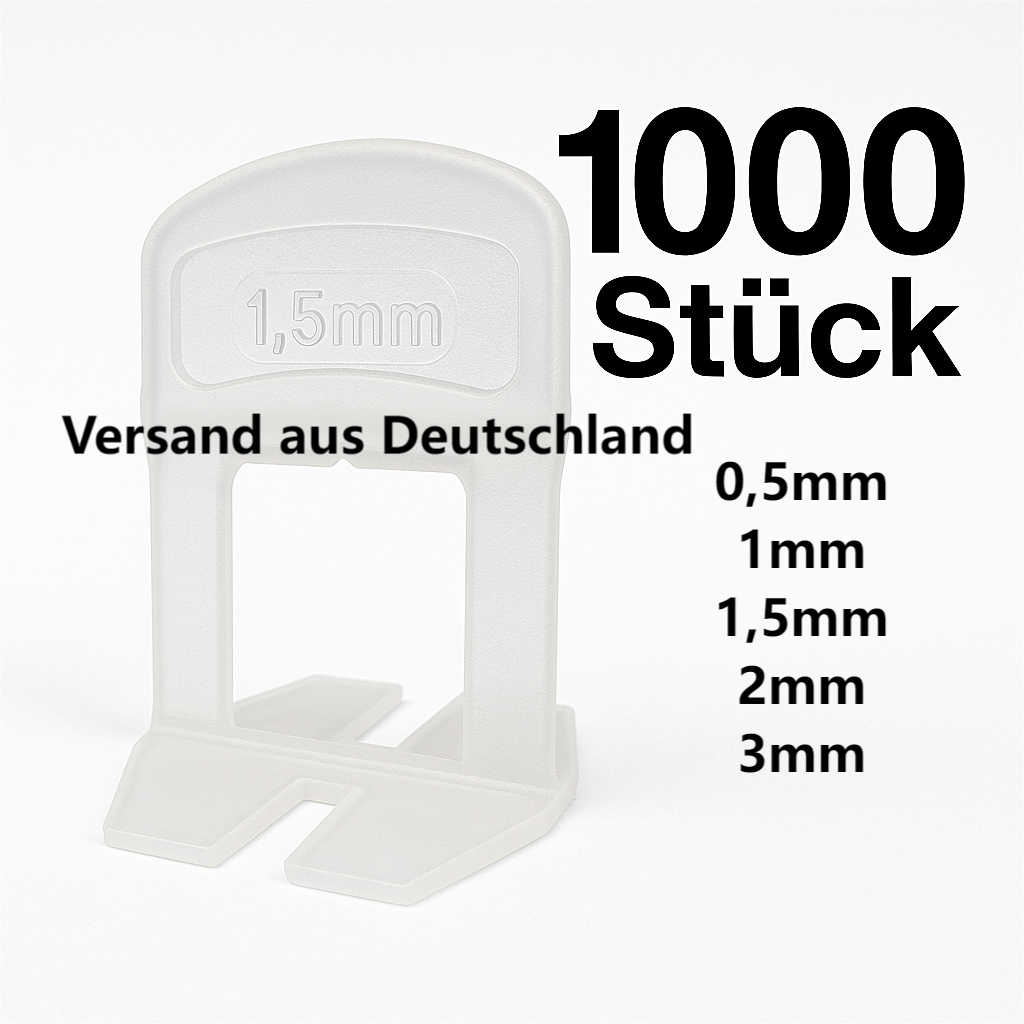 1000 Stück Laschen Set für Fliesen-Nivelliersystem Standard - Prokin Shop