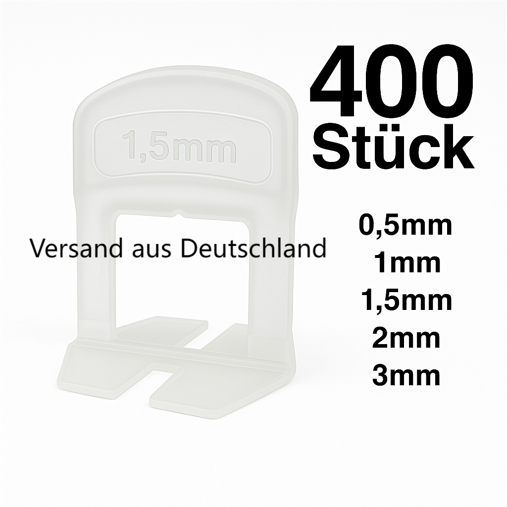 400 Stück Laschen Set für Fliesen-Nivelliersystem Standard - Prokin Shop