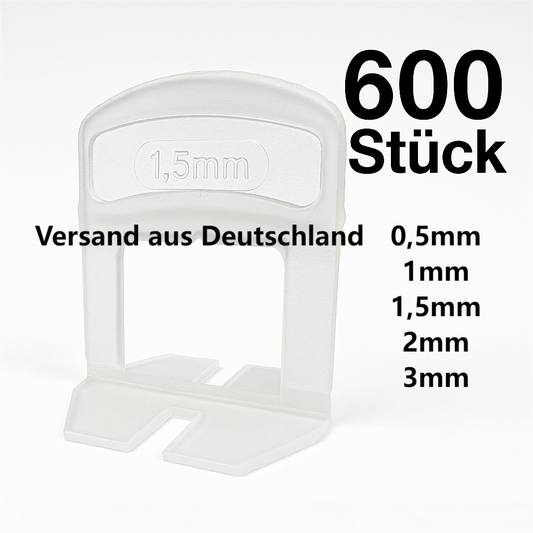 600 Stück Laschen Set für Fliesen-Nivelliersystem Standard - Prokin Shop