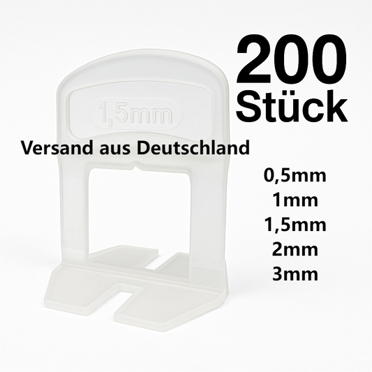 200 Stück Laschen Set für Fliesen-Nivelliersystem Standard - Prokin Shop