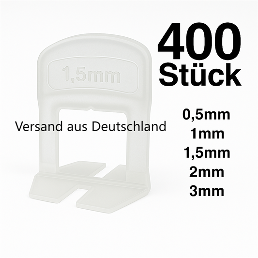 400 Stück Laschen Set für Fliesen-Nivelliersystem Standard - Prokin Shop